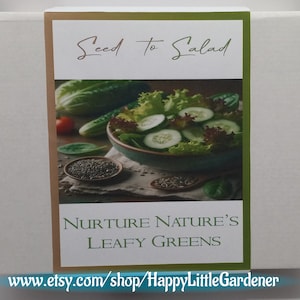 Seed to Salad: Complete Salad Gardening Starter Set with Seed Storage Vault and Non-GMO Heirloom Seeds, gift for salad loving Gardeners