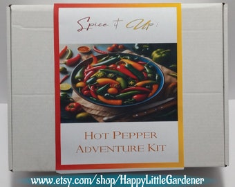 Spice It Up: Complete Hot Pepper Gardening Starter Set with Seed Storage Vault and Non-GMO Heirloom Seeds, gift for Hot Pepper Gardeners