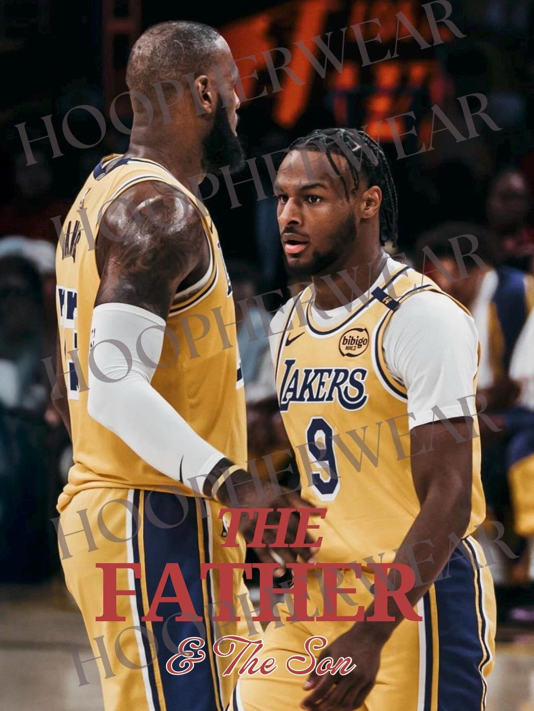 Lebron Bronny James First Game Together Iconic Nba Moment Poster For Lebron Bronny James First Game Together Iconic Nba Moment Poster For