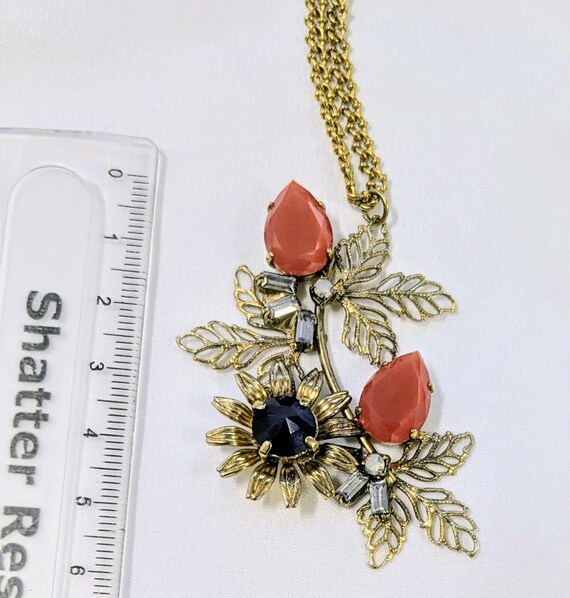 Erickson Beamon Vintage Floral Statement Pendant … - image 6