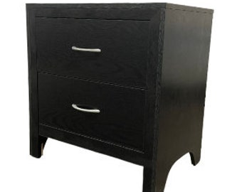 Solid Wood Black Nightstand with  Premium Quality, Easy to Clean, Long-Lasting - All in One - Close-Out Cell Liquidation 80% Off!!!