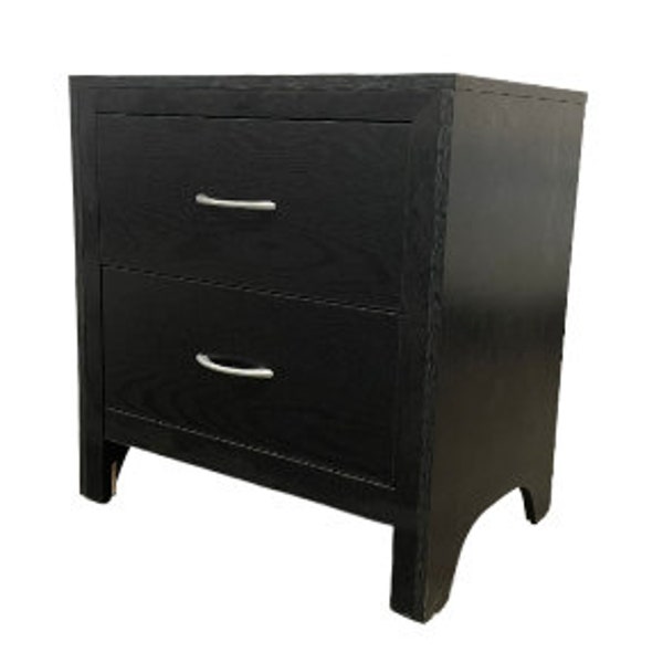Solid Wood Black Nightstand with  Premium Quality, Easy to Clean, Long-Lasting - All in One - Close-Out Cell Liquidation 80% Off!!!