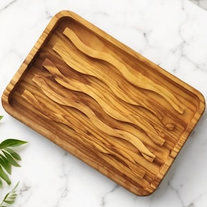 Olive Wood Soap Dish, Wooden Soap Holder, Natural Bathroom Decor