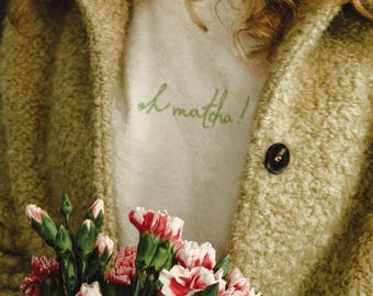 Matcha T-Shirt aus Bio Baumwolle für Matcha Lover, Matcha Fans