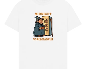 Middernachtsnackmancer | Oversized T-shirt, RPG-T-shirt, Game Master-cadeau, Retro Adventure Graphic T-shirt
