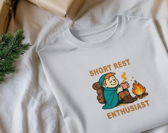 Liefhebber van korte rust | T-shirt, RPG-T-shirt, Game Master-cadeau, Retro Adventure graphic T-shirt