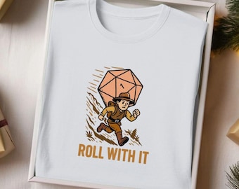 Rol ermee | Biologisch katoenen RPG-T-shirt met dobbelstenen