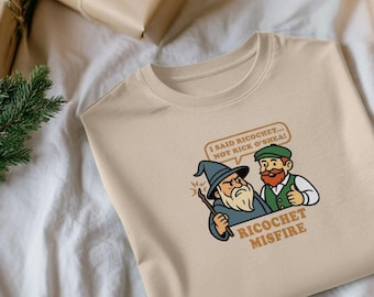 Ricochet-foutmelding | Milieuvriendelijk T-shirt, RPG-T-shirt, Game Master-cadeau, Retro Adventure graphic T-shirt