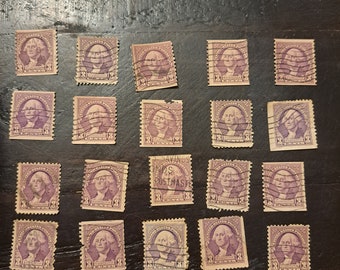 Vintage George Washington 3 Cent Briefmarke violett Lot 20