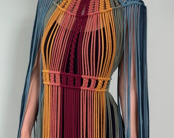Rainbow Goddess dress — Festival & rave outfit, Custom size XS–XXXL