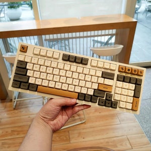 Brown Keycap Set, Coffe Keycaps, Cherry Profil, PBT Keycaps, Keyboard Decor