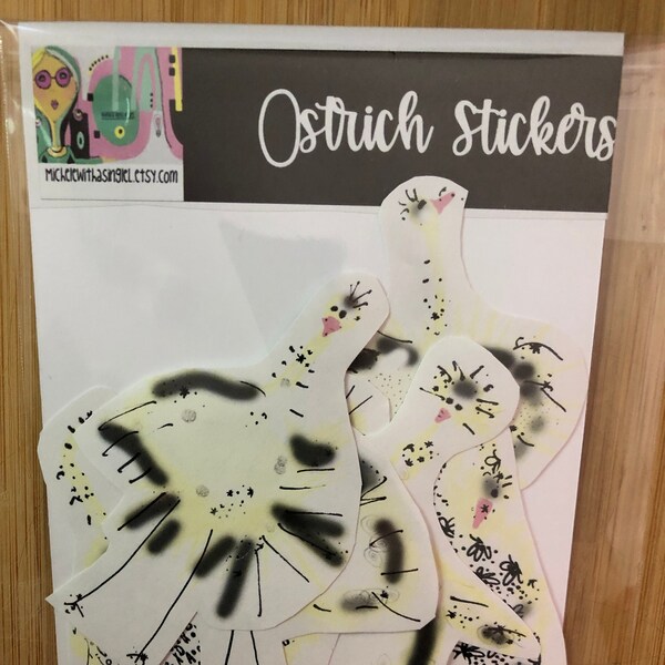 Sticker Pack - Ostrich stickers - assorted set