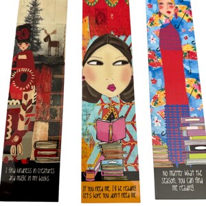 Hand-made bookmarks - Set of 3  Professionally printed and Laminated bookmarks