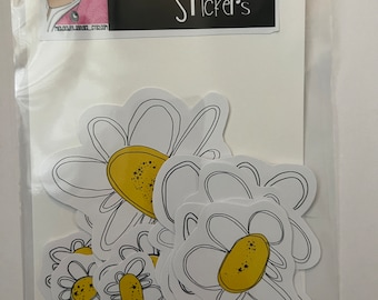 Stickers - Fat Daisies Set of 14 stickers