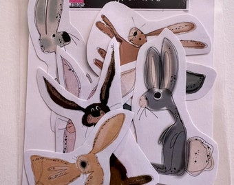 Sticker Pack - Stickers - Bunny Stickers set of 8