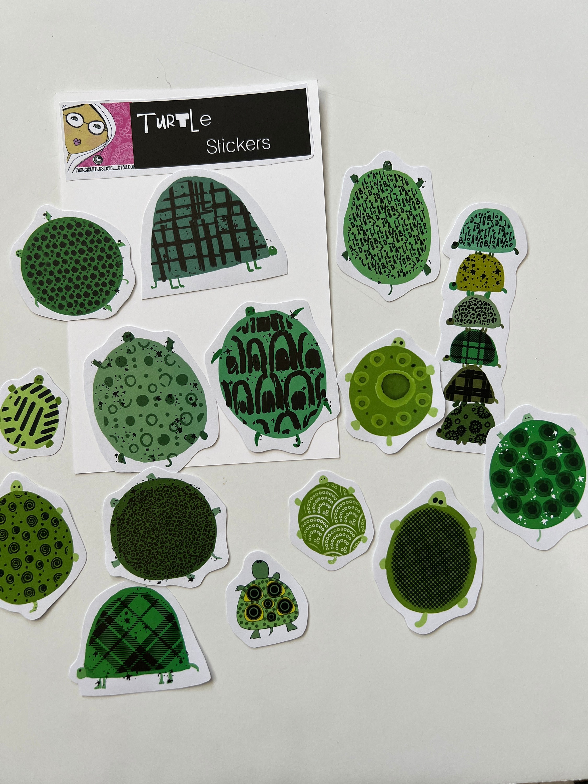 Stickers - Turtle Sticker Set of 15 - Etsy
