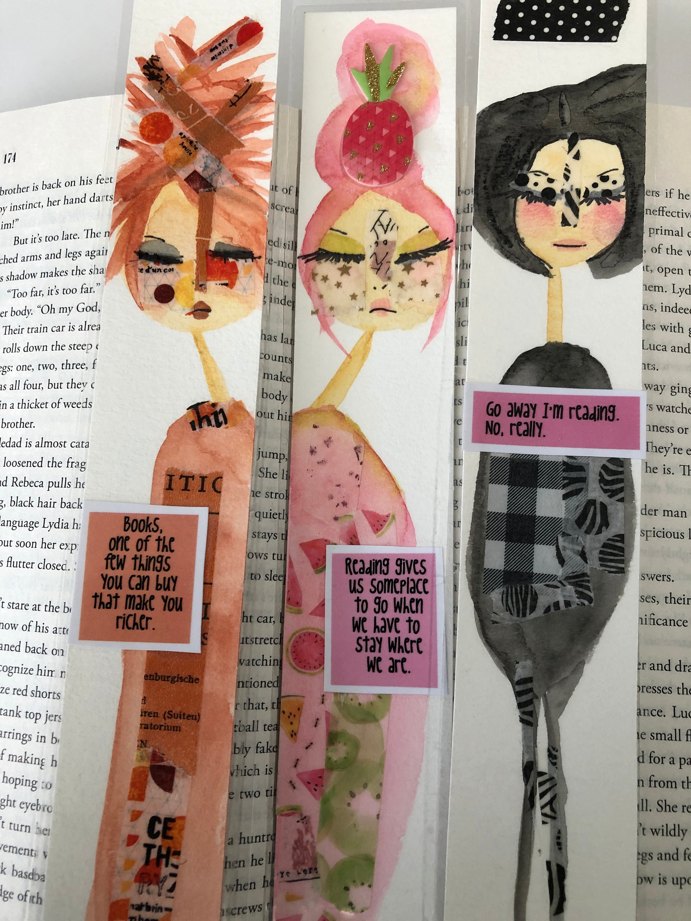 Hand Painted Bookmarks Set Of 3 Etsy hand-painted-bookmarks-set-of-3-etsy