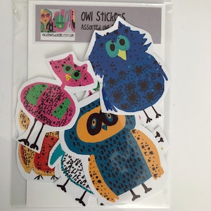 Sticker Pack - Owl stickers - assorted set