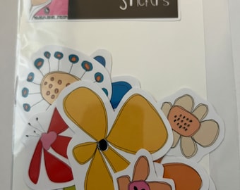 Stickers - Funny Shaped Flowers - set of 11