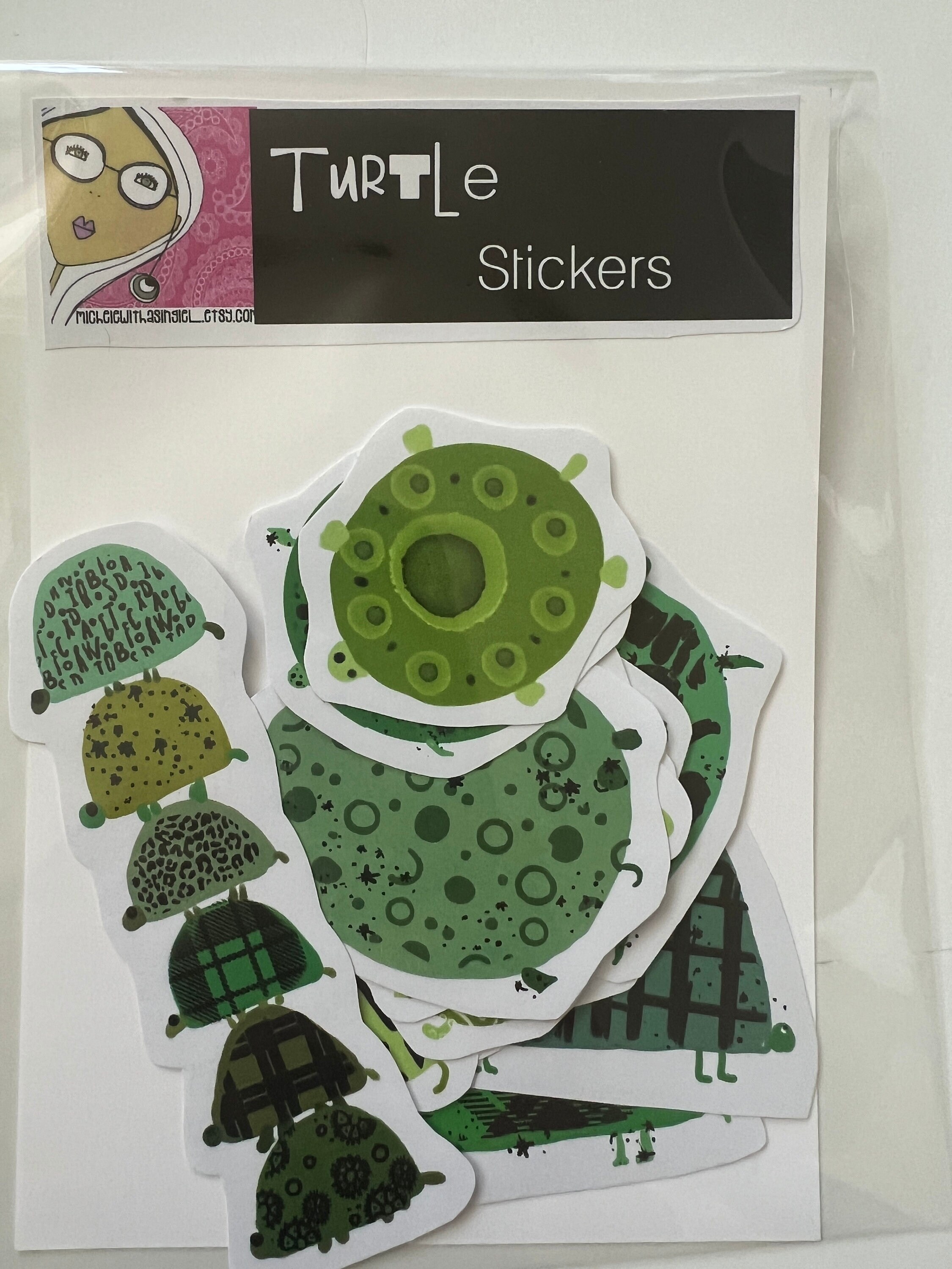 Stickers - Turtle Sticker Set of 15 - Etsy