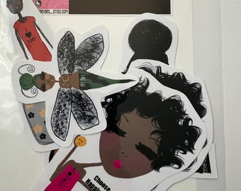 Stickers - Black Girl  Quote Stickers - Set of