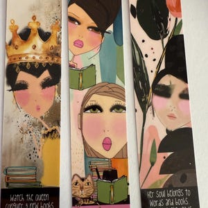 Hand-made bookmarks - Set of 3  Professionally printed and Laminated bookmarks