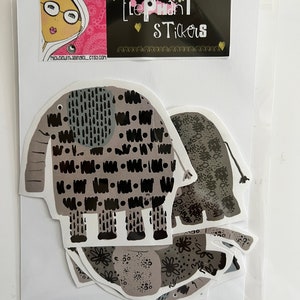 Stickers -Elephants set of 12