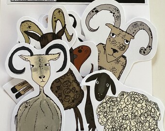 Stickers  Ram and sheep stickers