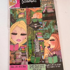 Hand-made bookmarks - Cat themed - Professionally printed and laminated.