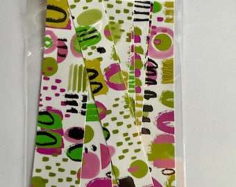 Handmade Washi Tape – Abstract Pink Green Art Journaling Supplies - Portree