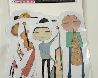 Stickers - The Jazz Club - Set of 7 unique stickers