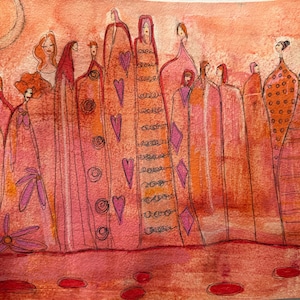 Art - watercolor art - Original watercolor painting - The Movement - 9x12 unframed