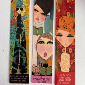 Hand-made bookmarks - Set of 3  Professionally printed and Laminated bookmarks