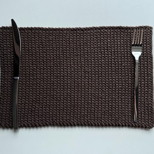 Mantel individual rectangular tejido a mano, mantel de algodón, centro de mesa rústico, decoración de cocina bohemia