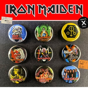 9 x Iron Maiden button badges # 3 (25 mm, 1 inch)