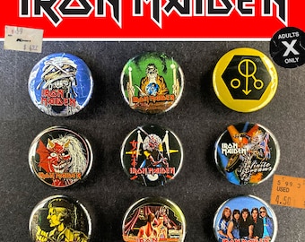 9 x Iron Maiden button badges # 3 (25 mm, 1 inch)