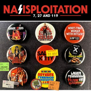 9 x Naziploitation-knappmärken nr 2 (25 mm, 1 tum)