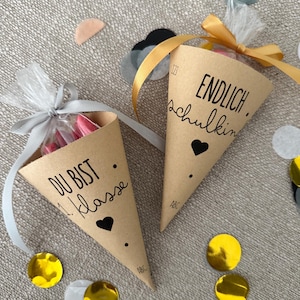 Gift for school enrollment, make your own school cone, girl, boy, start of school 2025, first grader, finally schoolchild, candy cone
