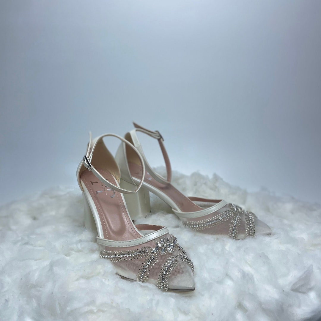Handmade Wedding Shoes, Crystal Embellished Bridal Shoes, Bridal Shoes ...