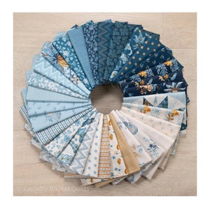 Paquete de cuartos de tela Beach House de Edyta Sitar de Laundry Basket Quilts para Andover Fabric.