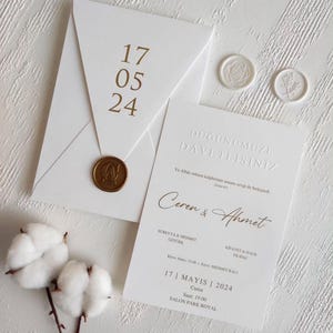 Emboss Wedding Invitations, Letterpress Invites, Simple Minimalist Cards,Minimalist wedding invitation,  Wedding Invitation, Invitations