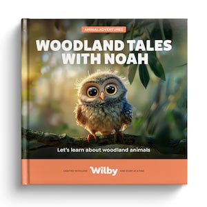 Personalized Children's Book, Woodland Animals, Personalised Gift For Kids, Customized Baby Birthday Present, Custom Owl Cover Woods Edition
