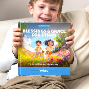 Blessings And Grace Story, Personalized Children's Book, Faith Gift For Kids, Customized Baby Birthday or Christening Present, Unique Tale