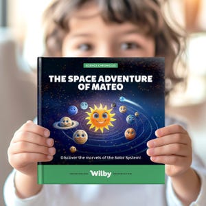 Solar System Educational Story, Personalized Children's Book, Personalised Gift For Kids, Customized Baby Birthday Present, Bed Time Story