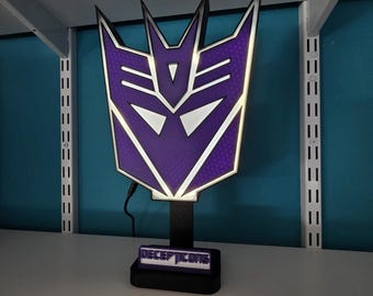 Transformers - Decepticons LED Lightbox | Optional Stand