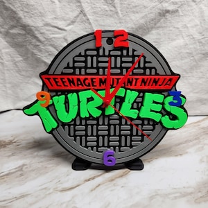 TMNT Wall Clock Teenage Mutant Ninja Turtles Decor Kids Room Gift Fan Art Analog Clock