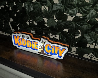 Lionel Kiddie City LED-lamp | Retro speelgoedwinkelbord | Vintage winkeldecoratie | Jeugdnostalgie | Cadeau voor speelgoedverzamelaars