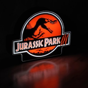 Jurassic Park III Lightbox LED Display - Dinosaur Movie Themed Room Decor, Unique Jurassic Gift, Night Light for Fans & Collectors