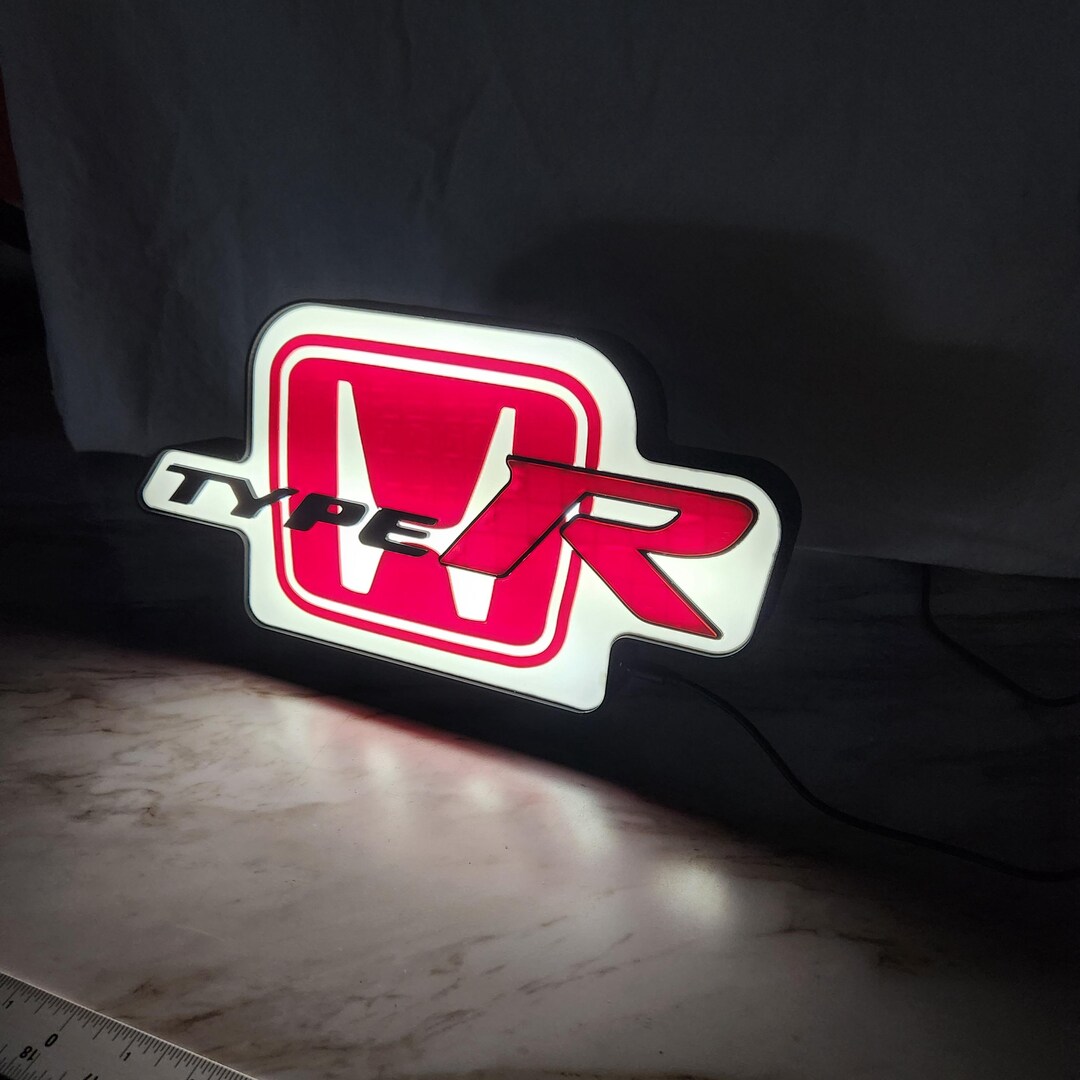 Honda Type-r Lightbox Sign, LED Car Decor, Racing Garage Wall Art ...