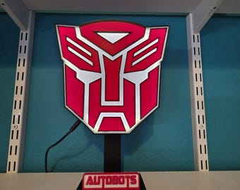 Transformers Autobots LED Lightbox | Optional Stand